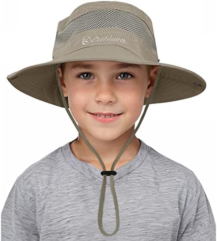 Century Star ao ar livre Kids Sun Hat Boys Sun Hat Hat Girls Beach Hat UPF 50+ Kids Bucket Bucket Brim Kids Fishing