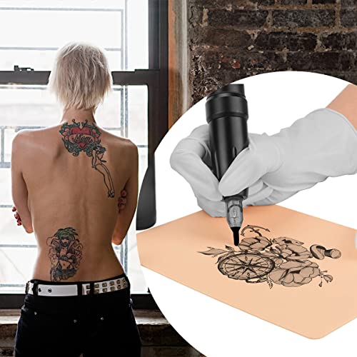9 peças 5,5 x 7,5 polegadas Tattoo Skin Practice - Fake Silicone Skin Tattoo Sheets para iniciantes