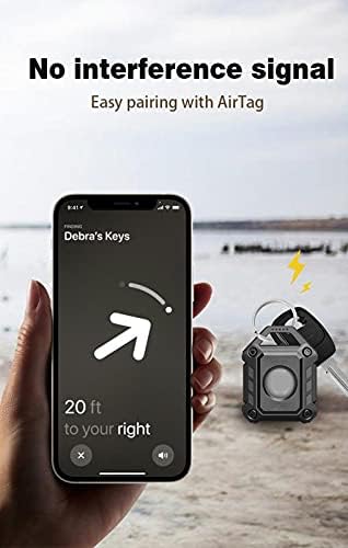 Caixa de airtag com chaveiro compatível com o suporte de airtag de tags de ar-chave de tags de anel de