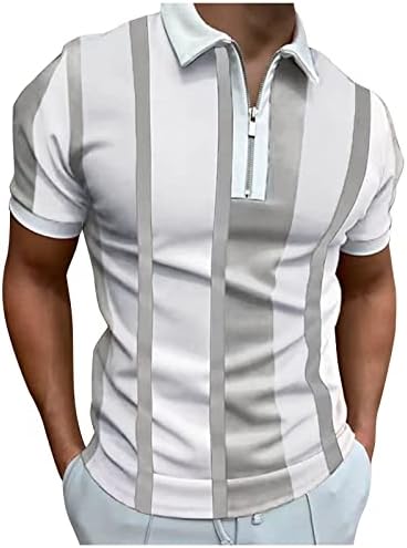 Camisas masculinas de verão masculino casual colorido colorido blusa estampela camiseta de colar de