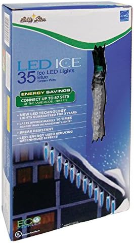 Conjunto de 35 White Snowflake Led Winter Holiday Christmas Lights - Green Wire
