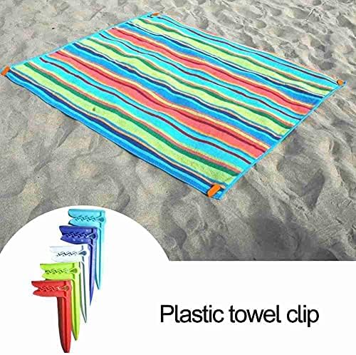 Rjsqaqe 1pc color brilhante clipe de toalha de praia clipe de acampamento clipe para chapas toalhas