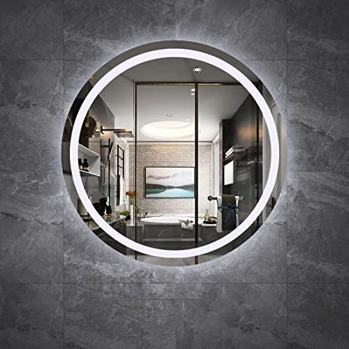 Espelho do banheiro LED ROUNTE, espelhos de banheiro para parede, espelho de vaidade com luzes, espelho de