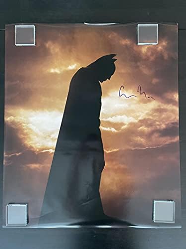 Christopher Nolan assinou autógrafo enorme Batman Dark Knight Poster Photo - Raro - Diretor de Iniciação, Tenet,