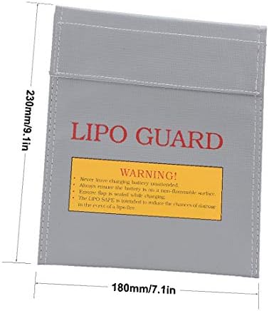 X-Dree 2pcs LIPO Guard Bateria à prova de incêndio à prova de segurança Caso de carregamento de segurança