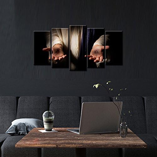 KRATIVEVE ARTES - JESUS ​​Mãos ressuscitadas de tela impressa a parede arte 5 peças poster imagem gicle obras