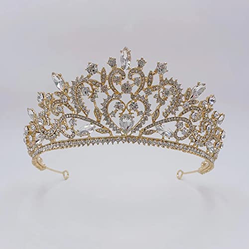 Sr. Gold Tiara Crown for Women, Wedding Tiara for Bride Metal Queen Coroa Cabeça de Cabela