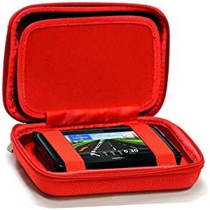 Navitech Red Hard GPS Carting Case compatível com TomTom via 1435TM 4.3