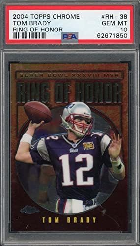 Tom Brady 2004 Topps Chrome Ring of Honor Football Card RH-38 PSA 10 classificado