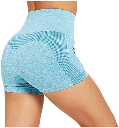 Shorts de ioga de spandex de cintura alta feminina para shorts atléticos femininos de bicicleta
