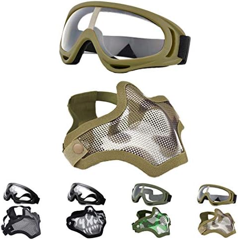 Outgeek Airsoft Mei -Face Mask Mesh e Goggles Set