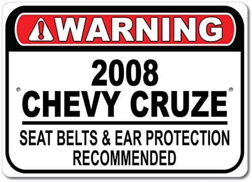 2008 08 Chevy Cruze Seat Belt Recomendado Recomendado Sinal de carro, sinal de garagem de metal, decoração
