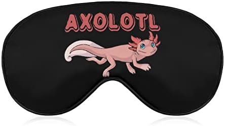 Cute de desenho animado axolotl para dormir máscara de venda fofa capa de olho engraçado com alça ajustável para