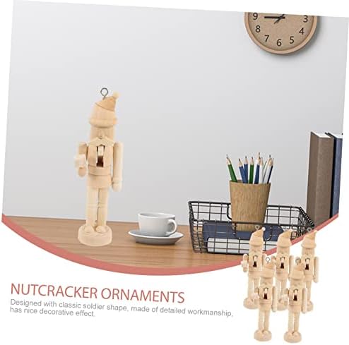 AMOSFUN 20 PCS Nutcracker Diy Toys Mini Decorações de casas de quebra -nozes para casas de nozes