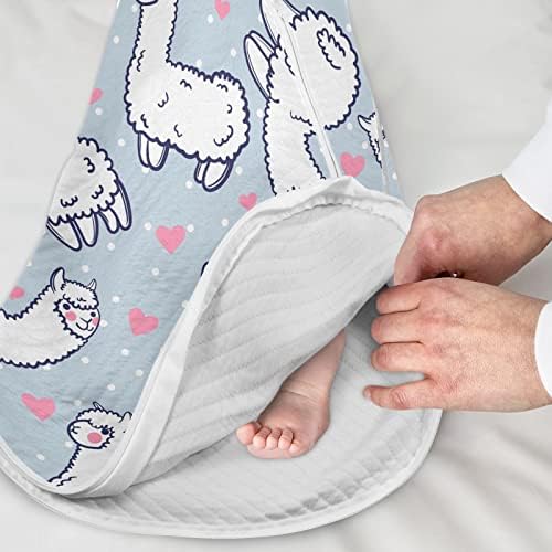 Vvfelixl Sack Sack para bebês recém -nascidos - Lamas Hearts Baby vestível cobertor - Swaddle Transition