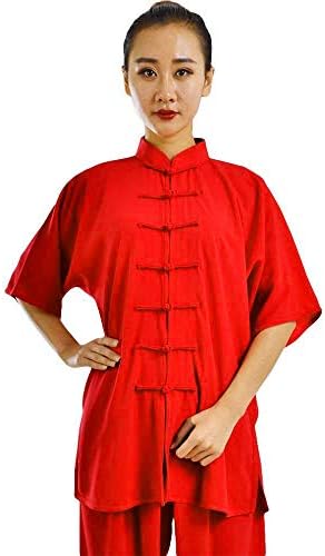 Zooboo unissex algodão mistura de mangas curtas Tai chi de terno de madrugada uniforme de kung fu roupas de kung