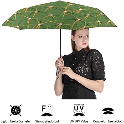 Cactus padrão compacto compacto automático guarda -chuva de viagem de viagem à prova de vento guarda -chuvas para