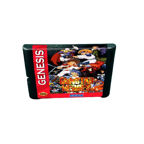 ADITI GunStar Heroes-16 Bit Cartuctidge MD para Megadrive Gênesis Console