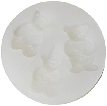 Decoração de bolo 3D Banco de assadeiro Três pequenos ursos molde de silicone diy molde de sabão artesanal