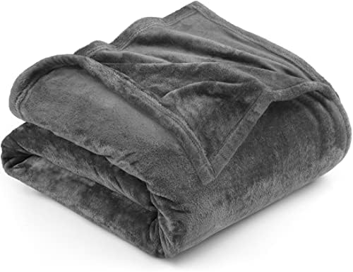 Utopia Bedding Fleece Blanket Size queen tamanho cinza 300gsm Cama de luxo cobertor anti-estático de microfibra
