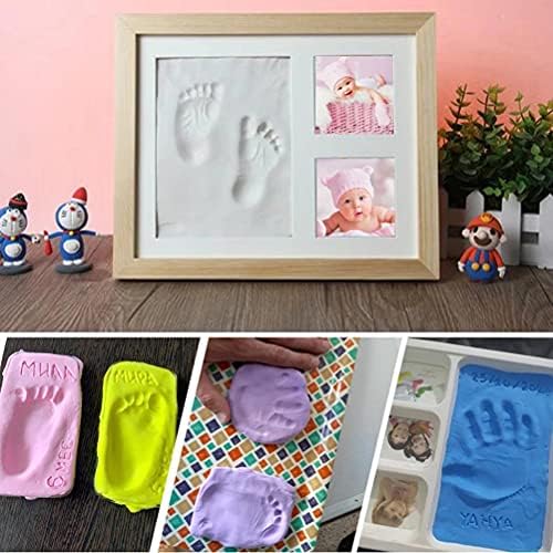 DIY Baby Care Foot Inkpad Handprint Pegamento de impressão digital 7 Cor de argila macia Fluffy