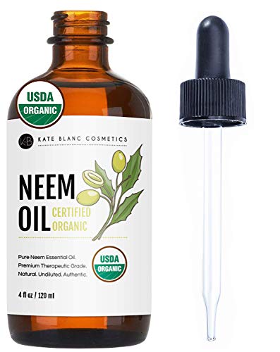 Óleo de Nem de Cosméticos de Kate Blanc para a pele Natural & USDA Organic Neem Oil Concentrado. Óleo de nim