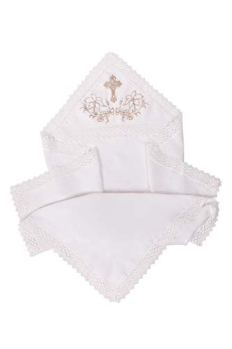 Clante de batismo com bordado, cobertor personalizado de batismo