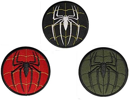 3 peças Spider-Man Spider Military Hook Loop Tactics Morale Bordoused Patch