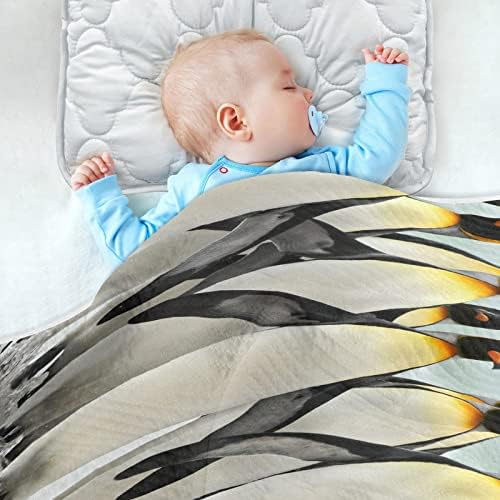 Grupo KeePreal of King Penguins Baby Cobertors para meninos meninos bebês bebês, mobrista de bebê gobert de