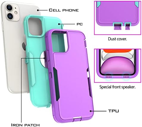 Para capa de telefone para iPhone 11, capa de protetor de proteção à prova de choque de camada dupla,