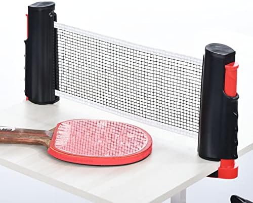 Patikil Redes de pingue -pongue retráteis para qualquer mesa, portátil de tênis de tênis portátil