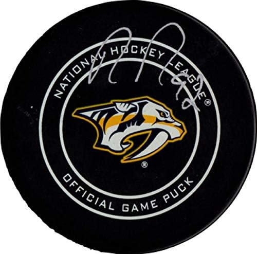 Ryan Johansen autografado assinado Puck Authentic Puck NHL Nashville Predators PSA COA