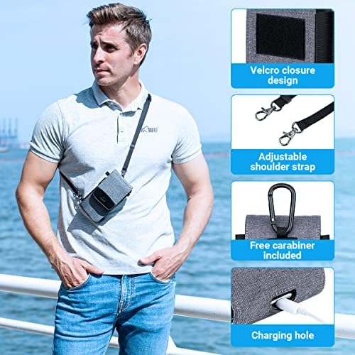 Bolsa de viagem de camada dupla kiwifotos com alça de ombro, cooperamento de suporte para iPhone Cellel smartphone