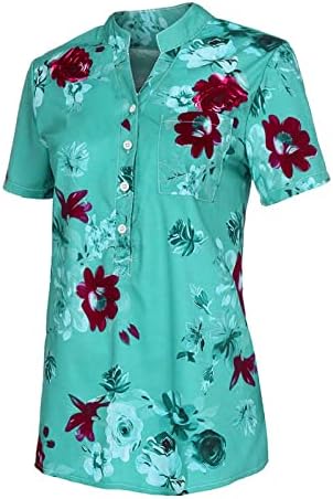 Tops florais para mulheres 2023 botão Down Down Fashion Casual Camisetas Camisetas Blouses