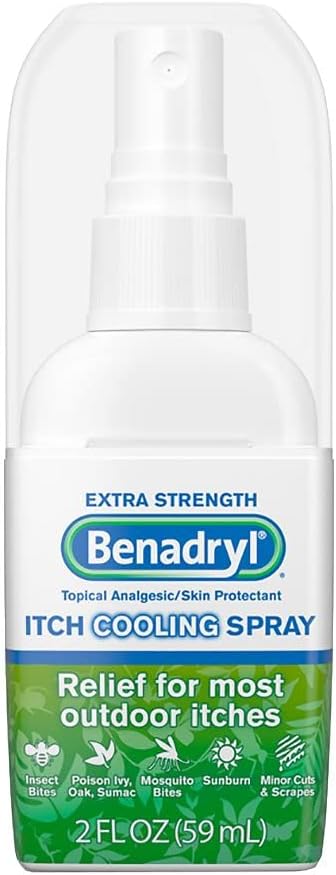 Benadryl Itch Spray de resfriamento de resistência extra - 2 oz, pacote de 5