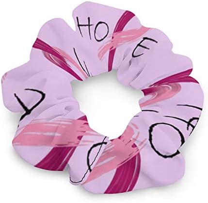 Fita rosa - Scrunchies de cabelo de câncer de mama Scrunchies elásticos faixas de cabelo laços de cabelos