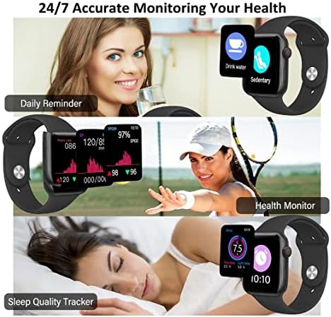 Smart Watch for Men Mulher, rastreador de fitness de 1,75 com freqüência cardíaca/monitor/pedômetro/caloria,