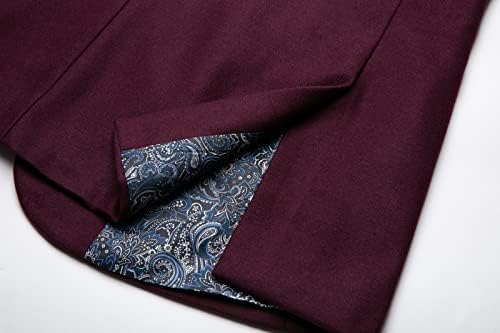 Blazer Aifarld para homens Blazers de Tweed Slim Fit for Mens One Button Color Solid Color Blazer Suit for