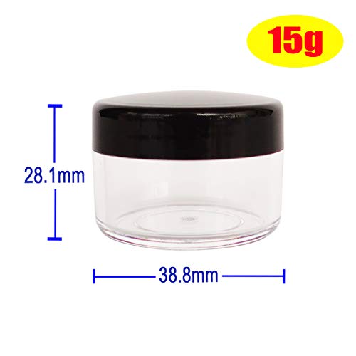 GreatForu 20pack 15ml maquiagem de amostra, bpa livre, pequeno recipiente de cosmético vazio,