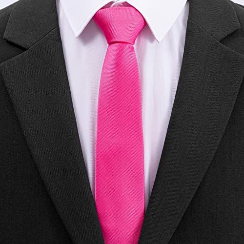 Tastion Skinny 2,36 polegadas de cor sólida laços para homens, gravata clássica para a festa de casamento