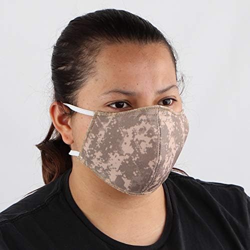 Máscara facial lavável de algodão de 3 camadas de algodão adulto pequeno com pedaço de nariz ajustável