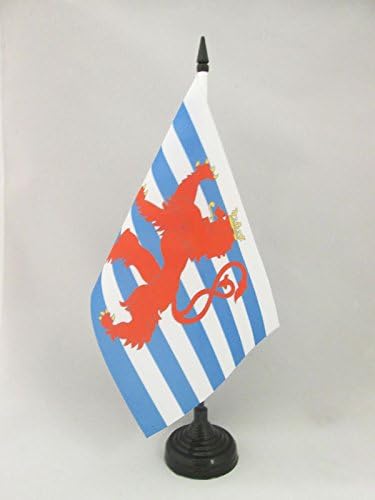 AZ Flag Luxemburgo Red Lions Table Bandeira 5 '' x 8 '' - Luxembourger Batê de mesa da mesa de braços 21