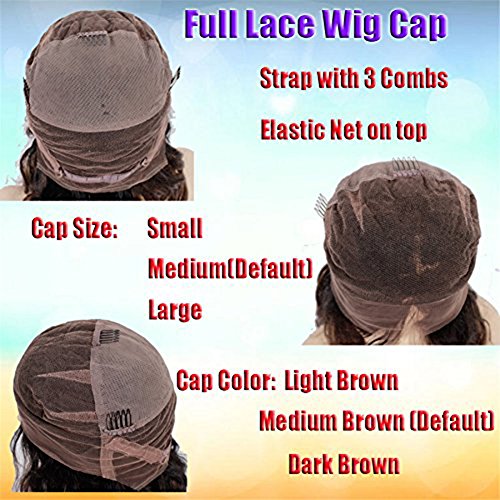 Krn Lace Completa Full Virgem Human Wigs Brown Color Body Wair Style Style 150% Densidade de renda sem