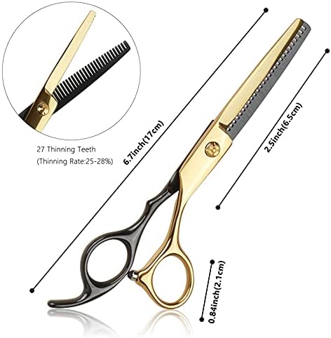 Hair Cutting Scissors Kit Hercensão de tesoura Profissional Barbeiro de tesoura de dente de corte chato Faixa