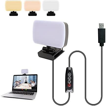 Luz de vídeo LED com 3 modos de luz para videoconferência para a luz de selfie de trabalho remoto