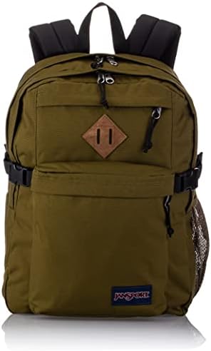 Jansport Main Campus Student Backpack - Viagem ou Livro de Trabalho com Laptop de 15 polegadas Manga e bolsos de garrafa de água dupla, Green do Exército