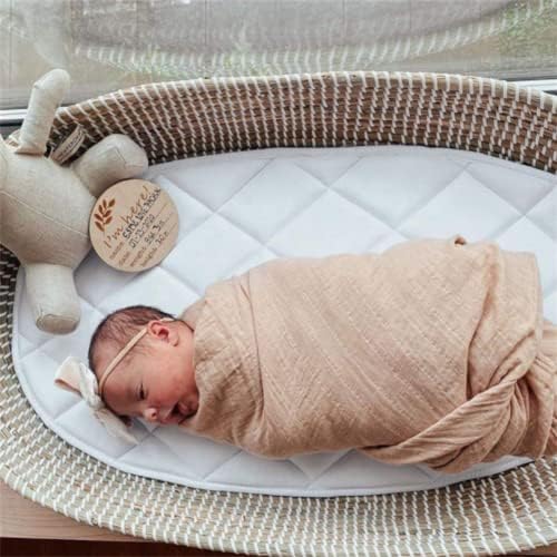 Sinal de anúncio de madeira para bebês, 5,9 polegadas Round Hello World Newborn Sign, Sinal de