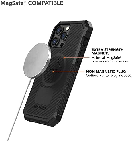 ROKFORM - CASA IPHONE 14 PRO MAX, Série Rugged, Magneto Dual + Magsafe Compatível, Tampa do iPhone