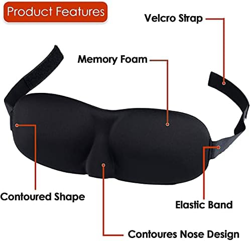 Esteja seguro para sempre máscara para dormir para dormir para homens e mulheres, cobertura ocular, pasta