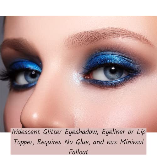 Mynena azul metálico alteração de cores líquidas Eyeliner talco-vegano livre de sulfato sem glúten